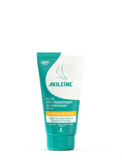 Akileine Anti-Perspirant Дезодорант-антиперспірант гель, інтенсивне потовиділення ніг 75 мл