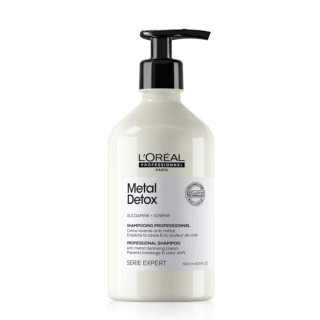 L'Oreal Professionnel Serie Expert Metal Detox Anti-metal Cleansing Cream Shampoo Шампунь для предотвращения металлических накоплений в волосах после окрашивания и осветления 500 мл