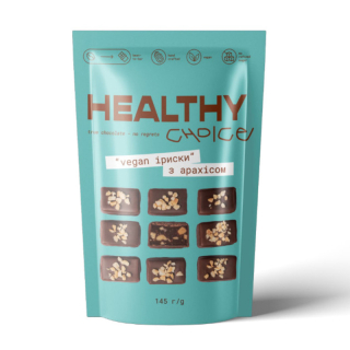 Healthy Choice Шоколадні цукерки "Іриски з арахісом" 145 г