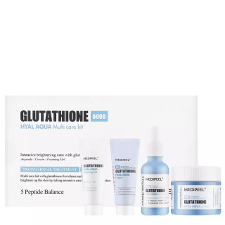 Medi Peel Glutathione Hyal Aqua Multi Care Kit Set Преміальний набір зволожуючих засобів з гіалуроновою кислотою та глутатіоном