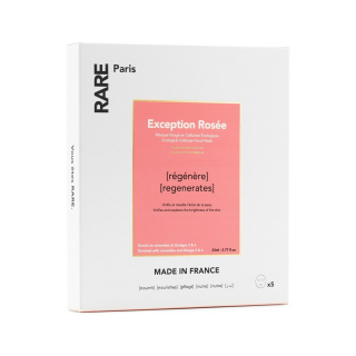 Rare Paris Exception Rosee Ecological Cellulose Facial Mask набір відновлюючих маскок для обличчя з керамідами, омега 3 і 6 5 шт.