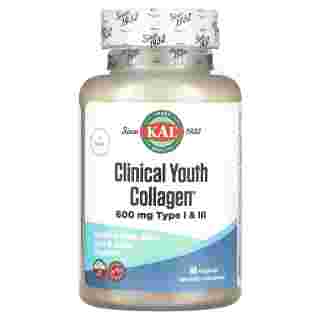 KAL Clinical Youth Collagen 600 mg Клинический омолаживающий коллаген 60 вегетарианских капсул