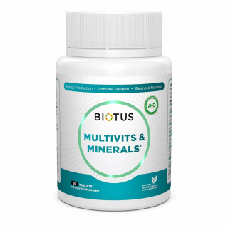 Biotus Multivits & Minerals Мультивитамины и минералы 60 таблеток