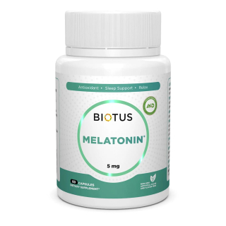 Biotus Melatonin 5 mg Мелатонин 5 мг 60 капсул