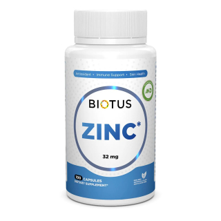 Biotus Zinc 32 mg Цинк 100 капсул