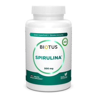 Biotus Spirulina 500 mg Спіруліна 500 мг 200 таблеток