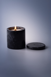 FIRE RABBIT Marble Candle Black Подсвечник Черный