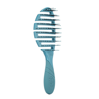 Щетка для быстрой сушки волос с мягкой ручкой голубая