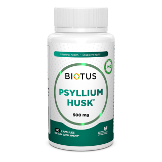 Biotus Psyllium Husk 500 mg Подорожник 500 мг 100 капсул