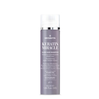 Medavita Keratin Miracle Sleek Shampoo Ультрарозгладжувальний шампунь з ефектом шовку для пухнастого та неслухняного волосся 55 мл
