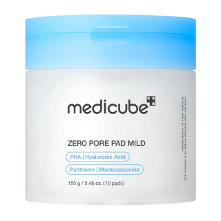 Medicube Zero Pore Pad Mild Пилинг-педы с глюконолактоном и мадекасосидом для чувствительной кожи, 70 шт
