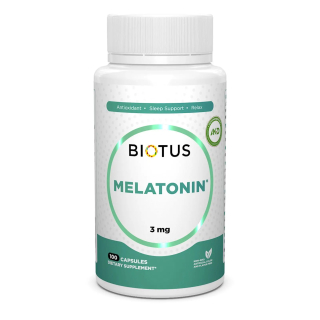 Biotus Melatonin 3 mg Мелатонин 3 мг 100 капсул