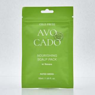 Rated Green Avocado Nourishing Scalp Pack w/ Banana Питательная маска для кожи головы с маслом авокадо и экстрактом банана 50 мл