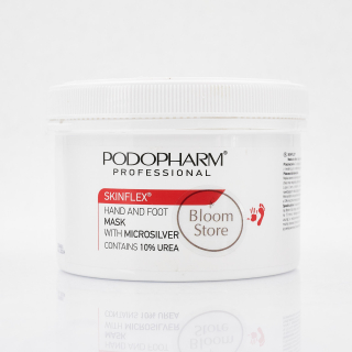 Podopharm Professional Hand And Foot Mask With Microsilver 10% Urea Крем-маска увлажняющая для ладоней и стоп с микросеребром 600 мл.