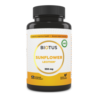 Biotus Lecithin Sunflower 550 mg Лецитин подсолнечный 550 мг 60 капсул
