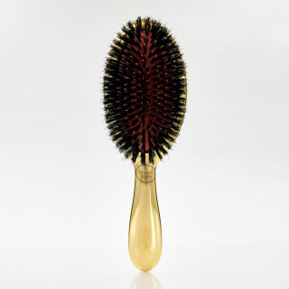 Janeke Superbrush Расчёска с натуральной щетиной кабана золото размер M