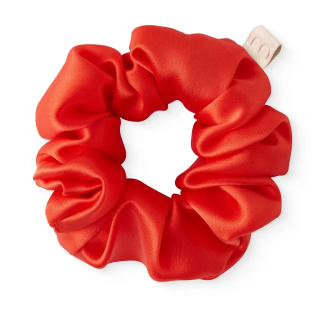 Mon Mou Silk Large Scrunchie Dark Orange Об'ємна шовкова резинка