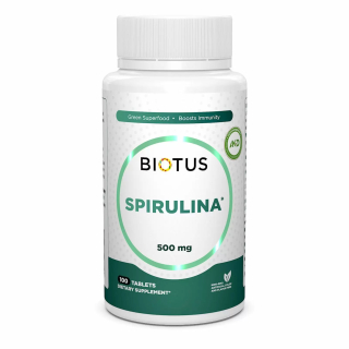 Biotus Spirulina 500 mg Спирулина 500 мг 100 таблеток