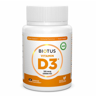 Biotus Vitamin D3 5000 IU Вітамін Д3 5000 МЕ 120 капсул
