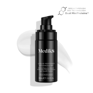 Medik8 Liquid Peptides Advanced MP Сыворотка с прорывной биотехнологией Dual MiniProteinsTM в составе для борьбы с признаками старения кожи.