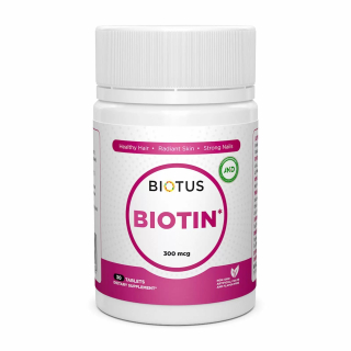 Biotus Biotin 300 mcg Биотин 300 мкг 30 таблеток