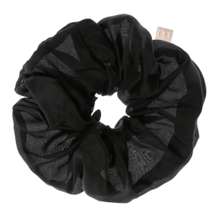 Mon Mou Silk Volume Scrunchie Black Супероб'ємна шовкова резинка