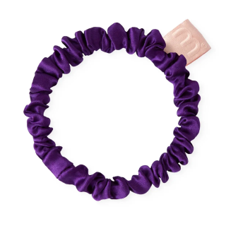 Mon Mou Silk Slim Scrunchie Purple Тонкая шелковая резинка