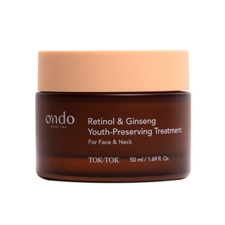 Ondo Beauty 36.5 Retinol & Ginseng Youth Preserving Treatment Антивіковий крем для обличчя, шиї та зони декольте з ретинолом та женьшенем 50 мл
