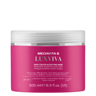 Medavita Luxviva Post Color Acidifying Mask Профессиональная маска постколор для окрашенных волос с кислыми pH 500 мл