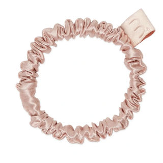 Mon Mou Silk Slim Scrunchie Nude Тонка шовкова резинка