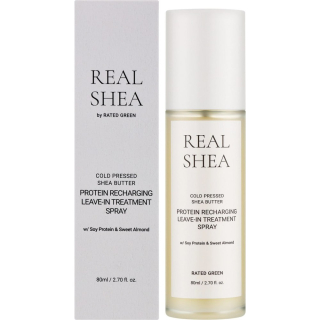 Rated Green Real Shea Cold Pressed Shea Butter Protein Leave-In Treatment Spray 80 Спрей для волос с протеинами 80 мл