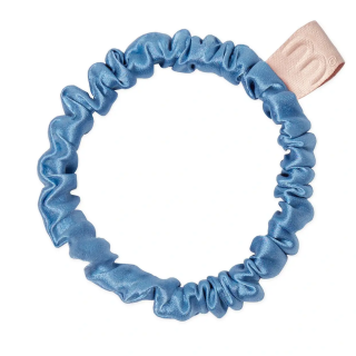 Mon Mou Silk Slim Scrunchie Sky Blue Тонкая шелковая резинка