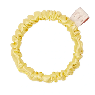 Mon Mou Silk Slim Scrunchie Yellow Тонкая шелковая резинка