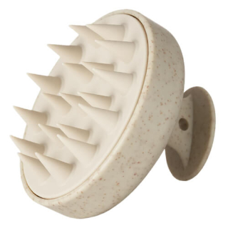 Medavita Кругла силіконова щітка-масажер для шкіри голови Бежева