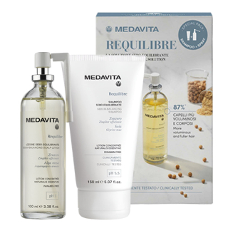 Medavita Requilibre Набір для очищення та себорегуляції жирної шкіри голови (шампунь + лосьйон)