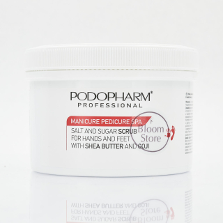 Podopharm Professional Salt And Sugar Scrub Цукрово-сольовий пілінг для долонь і стоп з ягодами годжі і маслом ши 600 г.