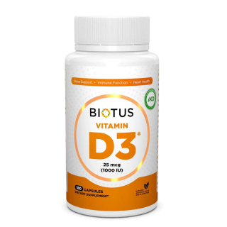 Biotus Vitamin D3 1000 IU Вітамін Д3 1000 МЕ 180 капсул