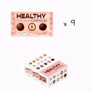 Healthy Choice Шоу-бокс “Драже фундук в чорному шоколаді”