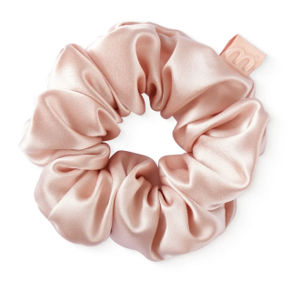 Mon Mou Silk Large Scrunchie Nude Об'ємна шовкова резинка