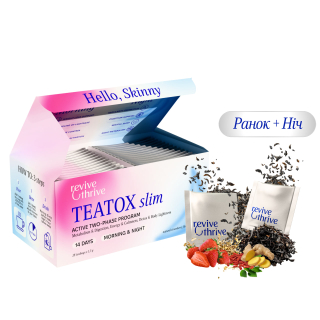 ReviveAndThrive 2-phase Program TEATOX slim: Morning & Night Двухфазная Фитопрограмма Утро+Ночь 56 шт