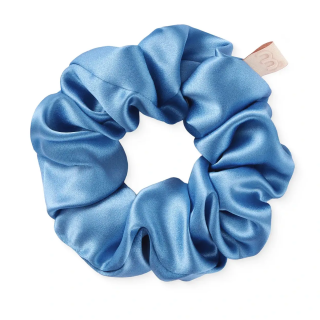 Mon Mou Silk Large Scrunchie Sky Blue Объемная шелковая резинка