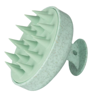 Medavita Кругла силіконова щітка-масажер для шкіри голови Зелена
