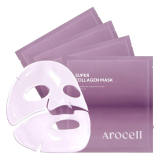 Arocell Super Collagen Mask Гідрогелева маска з колагеном і пептидами для ліфтингу та зволоження 4 шт * 43 г