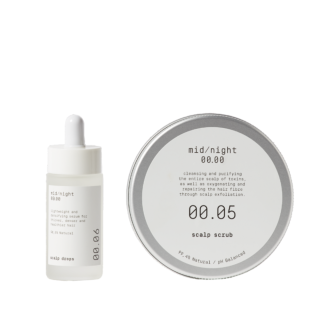 Mid/night 00.00 Scalp Treatment Набор Скраб и сыворотка для кожи головы 130 мл + 30 мл