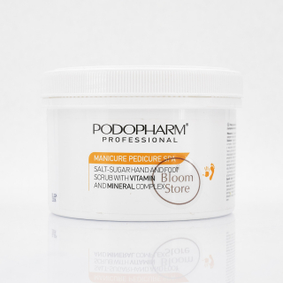 Podopharm Professional Manicure Pedicure Spa Salt-Sugar Scrub Vitamin and Mineral Complex Солево-сахарный пилинг для рук и ног с комплексом витаминов и минералов 600 г.