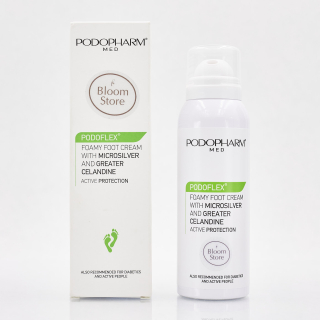 Podopharm Podoflex Foamy Foot Cream with Microsilver and Greater Celandine Спрей-пена для ног 125 мл.