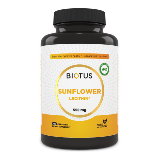 Biotus Lecithin Sunflower 550 mg Лецитин подсолнечный 550 мг 120 капсул