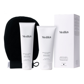 Medik8 SMOOTH BODY EXFOLIATING KIT™ Смуз боди эксфолиэйтин кот – система с АНА-кислотами для сухой кожи и гиперкератоза