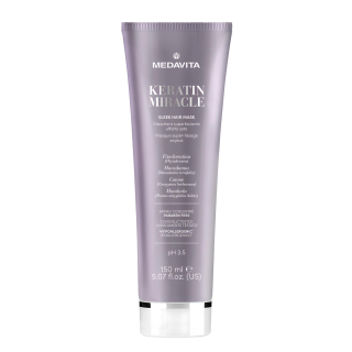 Medavita Keratin Miracle Sleek Hair Mask Ультрарозгладжувальна маска з ефектом шовку для пухнастого та неслухняного волосся 150 мл
