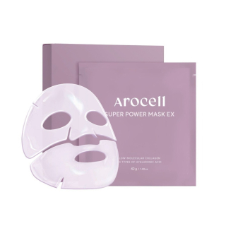 Arocell Super Power Mask EX Гідрогелева маска з колагеном і 10 видами гіалуронової кислоти 42 г * 4 шт